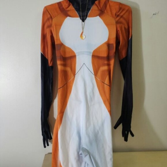 Stylish Orange and Black Jumpsuit - Picture 4 of 7